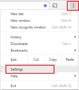 reestablecer el navegador de Chrome para solución de err_connection_reset