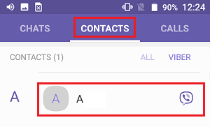 tap on contacts tab
