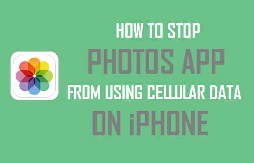 Cómo evitar que la aplicación de fotos de uso de datos celulares en el iPhone