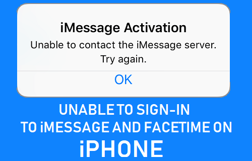 No se puede iniciar sesión en iMessage y FaceTime en iPhone