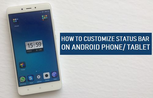Cómo personalizar la barra de estado en un teléfono Android o Tablet PC