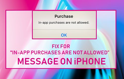 Corrección para el mensaje "No se permiten las compras In-app" en el iPhone