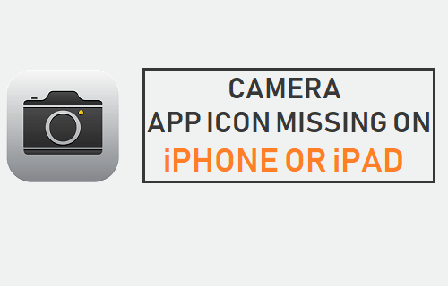 Falta el icono de la aplicación de la cámara en el iPhone o iPad