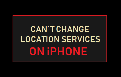 No se pueden cambiar los servicios de localización en el iPhone
