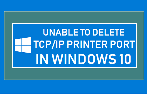 No se puede eliminar el puerto de impresora TCP/IP en Windows 10