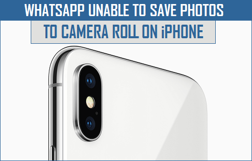 WhatsApp No se puede guardar fotos en la cámara Rollo de la cámara en el iPhone