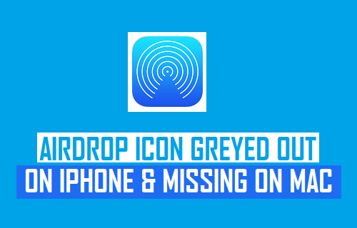 El icono de AirDrop aparece en gris en el iPhone y desaparece en el Mac