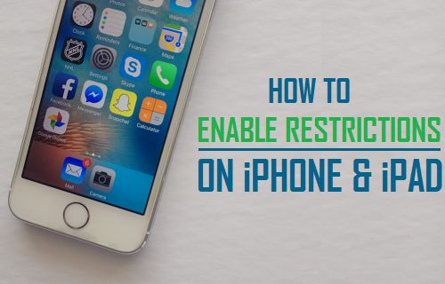 Cómo habilitar las restricciones en el iPhone y el iPad