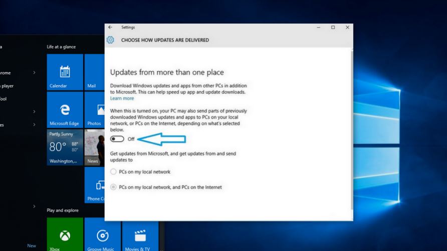 Windows 10 está robando su ancho de banda de Internet para enviar actualizaciones a otros, desactívelo aquí