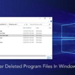 Cómo recuperar archivos de programa eliminados en Windows 10